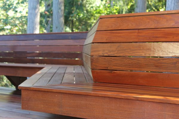 ipe benches with rosewood oil